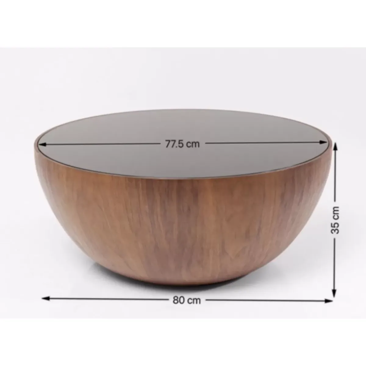 KARE Design Couchtisch Tear Drops Walnuss O80Cm- Tische