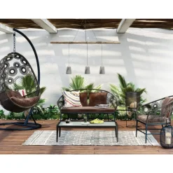 KARE Design Couchtisch Tiki Schwarz- Outdoormöbel