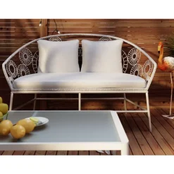 KARE Design Couchtisch Tiki Weiss- Outdoormöbel