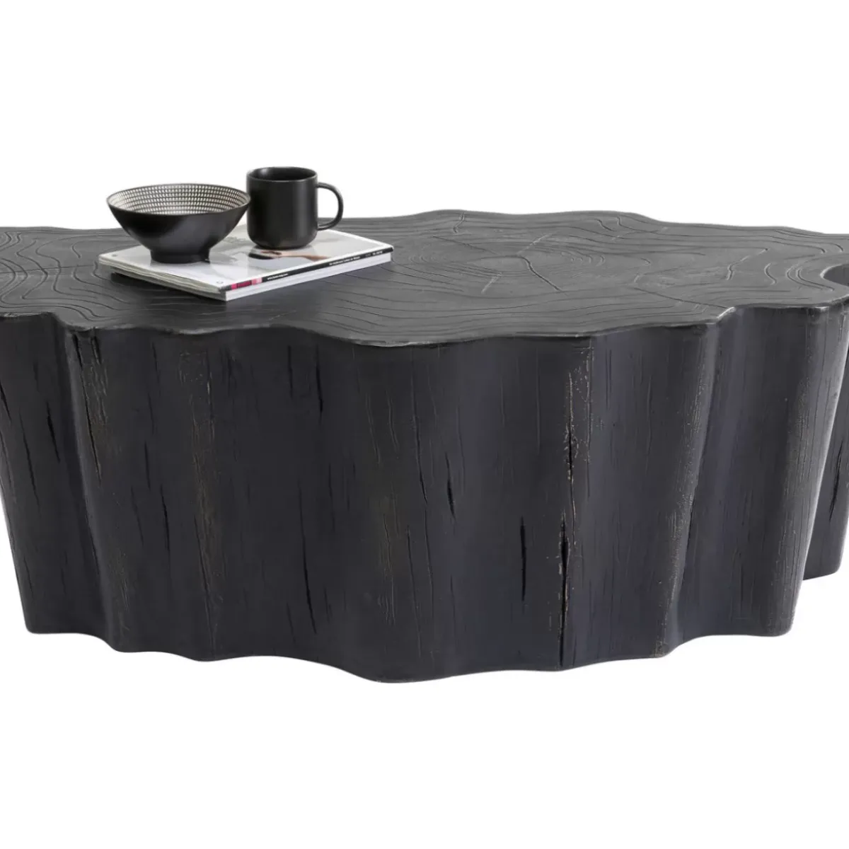KARE Design Couchtisch Tree Stump Schwarz 119X68Cm- Tische