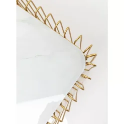 KARE Design Couchtisch Wire Glas Marble Weis 145X70Cm- Tische