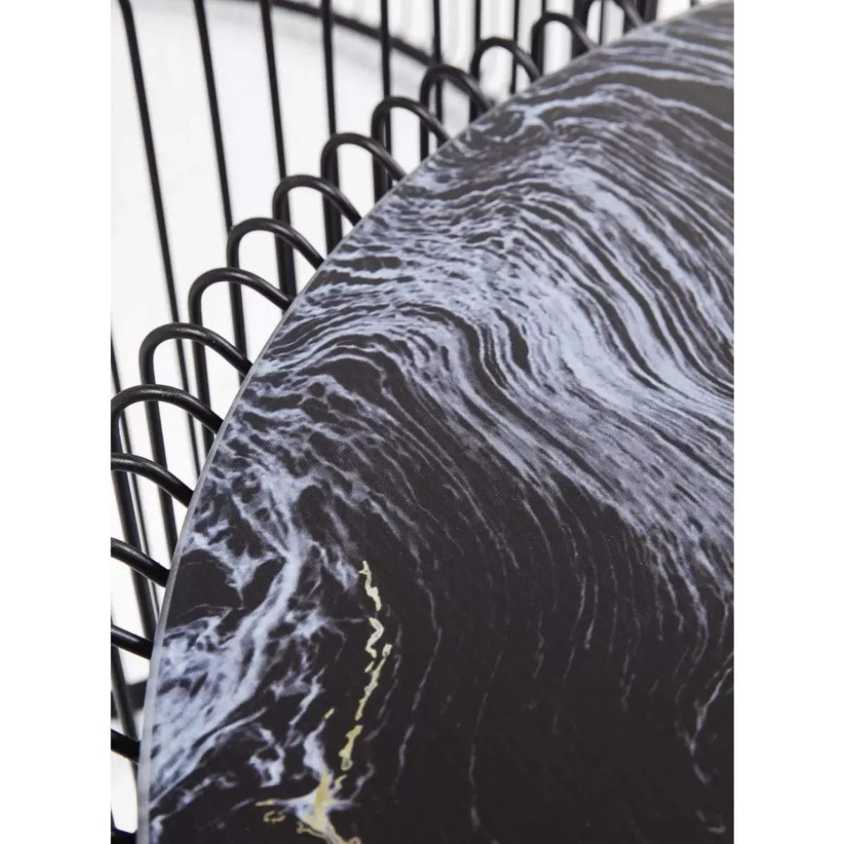 KARE Design Couchtisch Wire Glas Marble Schwarz (2/Set)- Tische