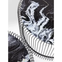 KARE Design Couchtisch Wire Glas Marble Schwarz (2/Set)- Tische