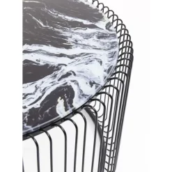 KARE Design Couchtisch Wire Glas Marble Schwarz (2/Set)- Tische
