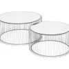 KARE Design Couchtisch Wire Silber (2/Set)- Tische