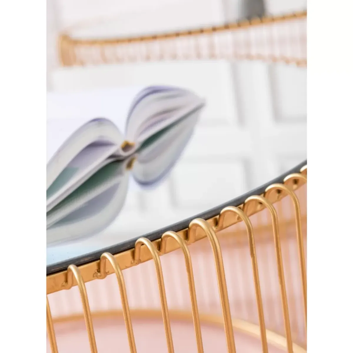 KARE Design Couchtisch Wire Uno Brass O80Cm- Tische