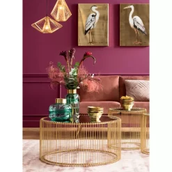 KARE Design Couchtisch Wire Uno Brass O80Cm- Tische