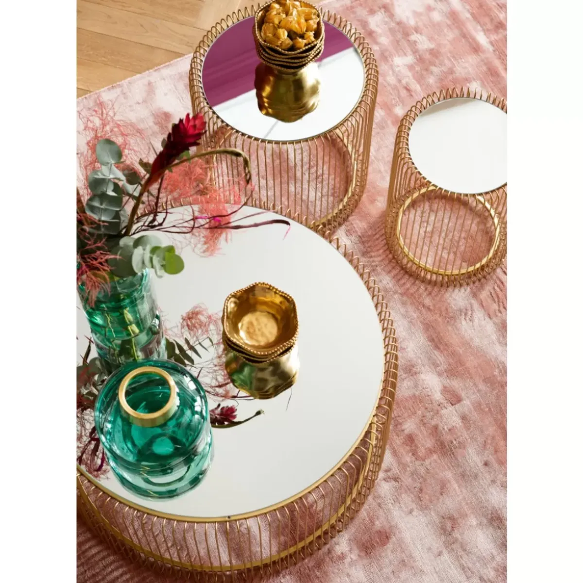 KARE Design Couchtisch Wire Uno Brass O80Cm- Tische