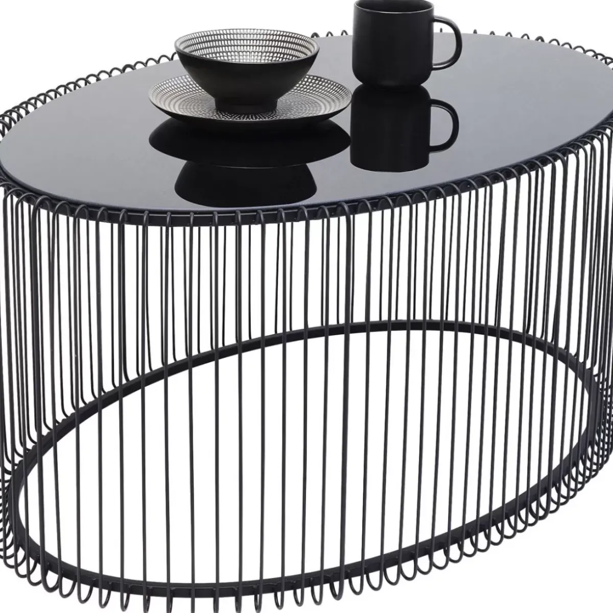 KARE Design Couchtisch Wire Uno Schwarz 60X90Cm- Tische