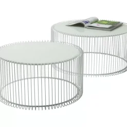 KARE Design Couchtisch Wire White (2/Set)- Tische