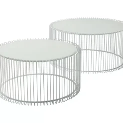 KARE Design Couchtisch Wire White (2/Set)- Tische