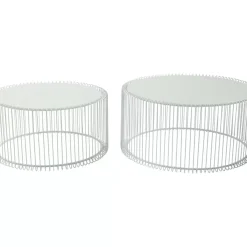 KARE Design Couchtisch Wire White (2/Set)- Tische