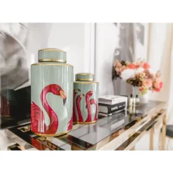 KARE Design Deko Dose Flamingos 39Cm- Deko & Geschenkartikel