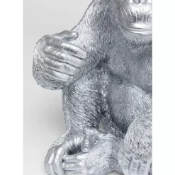 KARE Design Deko Figur Baby Ape Silber 53- Deko & Geschenkartikel