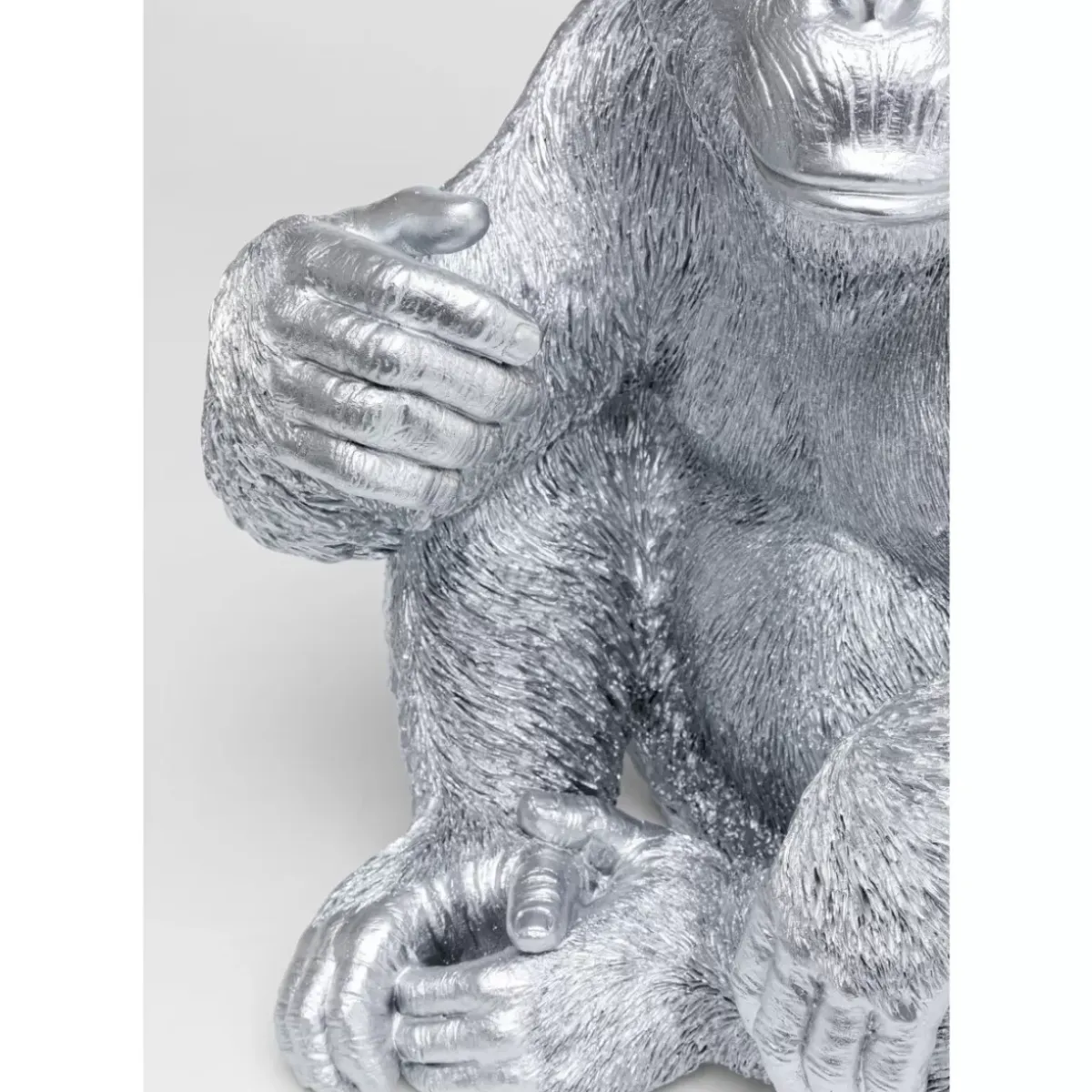 KARE Design Deko Figur Baby Ape Silber 53- Deko & Geschenkartikel