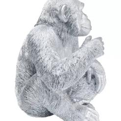 KARE Design Deko Figur Baby Ape Silber 53- Deko & Geschenkartikel