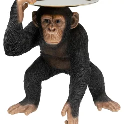KARE Design Deko Figur Butler Playing Chimp Schwarz 52Cm- Deko & Geschenkartikel