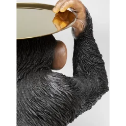 KARE Design Deko Figur Butler Playing Chimp Schwarz 52Cm- Deko & Geschenkartikel