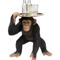 KARE Design Deko Figur Butler Playing Chimp Schwarz 52Cm- Deko & Geschenkartikel