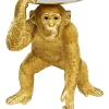 KARE Design Deko Figur Butler Playing Chimp Gold 52Cm- Deko & Geschenkartikel