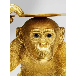 KARE Design Deko Figur Butler Playing Chimp Gold 52Cm- Deko & Geschenkartikel