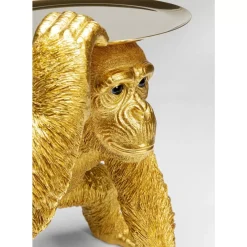 KARE Design Deko Figur Butler Playing Chimp Gold 52Cm- Deko & Geschenkartikel
