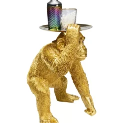 KARE Design Deko Figur Butler Playing Chimp Gold 52Cm- Deko & Geschenkartikel