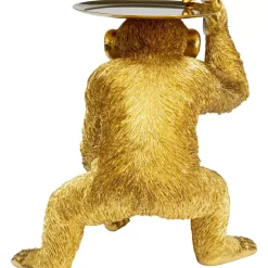 KARE Design Deko Figur Butler Playing Chimp Gold 52Cm- Deko & Geschenkartikel
