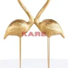 KARE Design Deko Figur Flamingo Love Gold 63Cm- Deko & Geschenkartikel