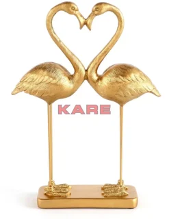KARE Design Deko Figur Flamingo Love Gold 39Cm- Deko & Geschenkartikel