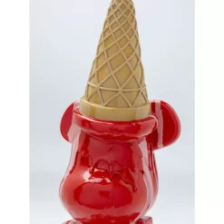 KARE Design Deko Figur Gelato Bear Rot 40Cm- Deko & Geschenkartikel