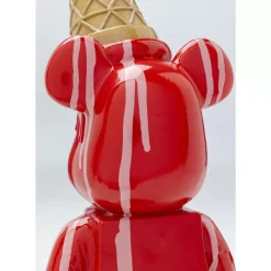KARE Design Deko Figur Gelato Bear Rot 40Cm- Deko & Geschenkartikel
