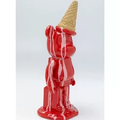 KARE Design Deko Figur Gelato Bear Rot 40Cm- Deko & Geschenkartikel