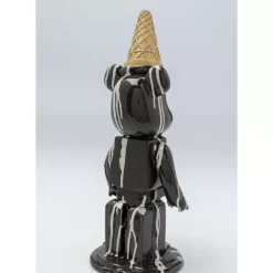KARE Design Deko Figur Gelato Bear Schwarz 40Cm- Deko & Geschenkartikel