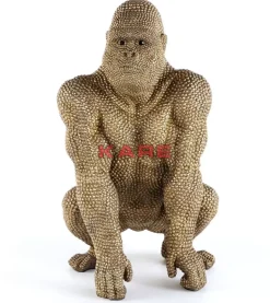 KARE Design Deko Figur Gorilla Gold 80Cm- Deko & Geschenkartikel