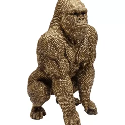 KARE Design Deko Figur Gorilla Gold 80Cm- Deko & Geschenkartikel