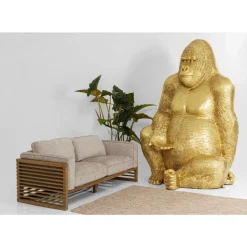 KARE Design Deko Figur Gorilla Gold Xxl 249- Deko & Geschenkartikel