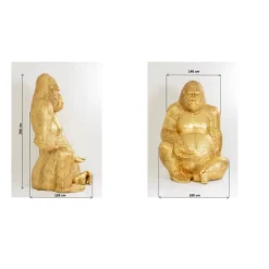 KARE Design Deko Figur Gorilla Gold Xxl 249- Deko & Geschenkartikel