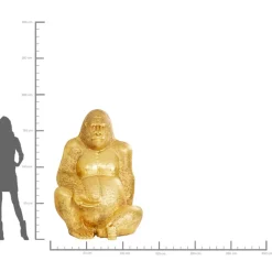 KARE Design Deko Figur Gorilla Gold Xl 180- Deko & Geschenkartikel