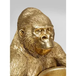 KARE Design Deko Figur Gorilla Holding Bowl Gold- Deko & Geschenkartikel