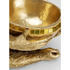 KARE Design Deko Figur Gorilla Holding Bowl Gold- Deko & Geschenkartikel