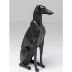 KARE Design Deko Figur Greyhound Bruno Schwarz Matt 80Cm- Deko & Geschenkartikel