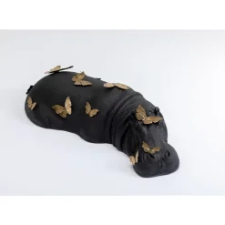 KARE Design Deko Figur Hippo Butterflies 35Cm- Deko & Geschenkartikel