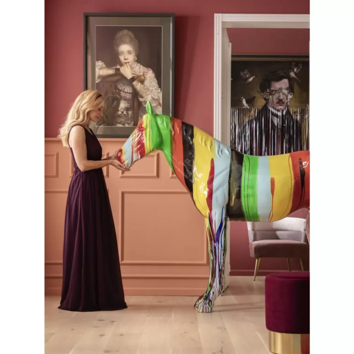 KARE Design Deko Figur Horse Colore- Deko & Geschenkartikel