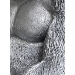 KARE Design Deko Figur Monkey Gorilla Side Xl Silber Matt- Deko & Geschenkartikel