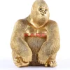 KARE Design Deko Figur Monkey Gorilla Side Medium Gold- Deko & Geschenkartikel