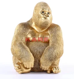 KARE Design Deko Figur Monkey Gorilla Side Medium Gold- Deko & Geschenkartikel