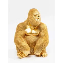 KARE Design Deko Figur Monkey Gorilla Side Medium Gold- Deko & Geschenkartikel
