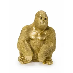 KARE Design Deko Figur Monkey Gorilla Side Medium Gold- Deko & Geschenkartikel