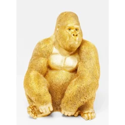 KARE Design Deko Figur Monkey Gorilla Side Xl Gold- Deko & Geschenkartikel